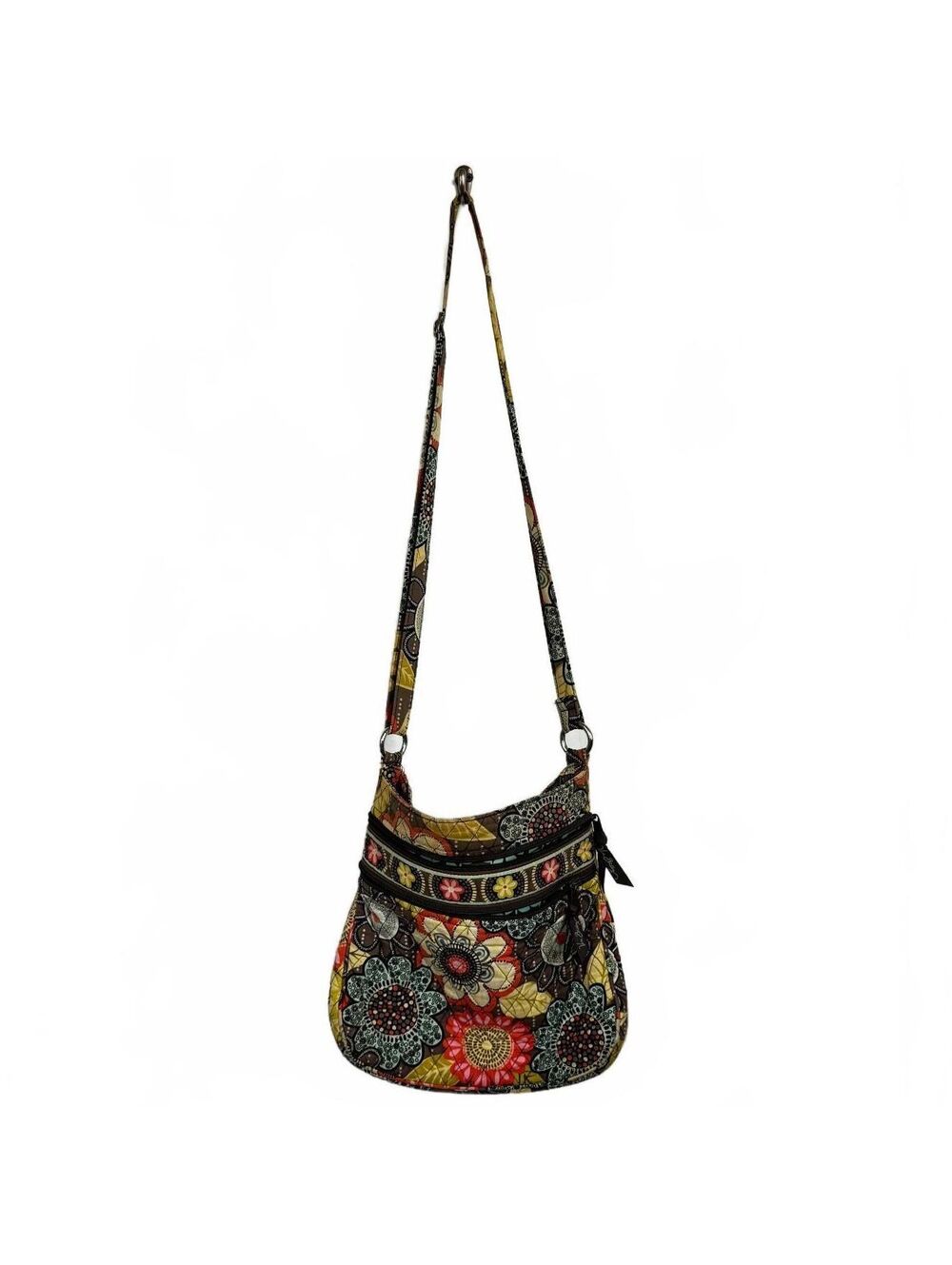 Vera Bradley crossbody bag hardware Silver toned